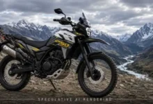 Bajaj Trekker dual sport adventure motorcycle test mule spotted during road testing in India