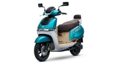 TVS iQube MillionR Special Edition electric scooter in Aurora Green dual-tone colour