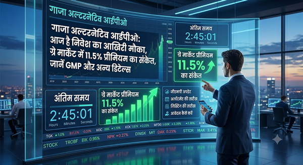 Gaja Alternative IPO: आज है निवेश का आखिरी मौका, ग्रे मार्केट में 11.5% प्रीमियम का संकेत, जानें GMP और अन्य डिटेल्स 1 gaja ipo Gaja Alternative IPO: आज है निवेश का आखिरी मौका, ग्रे मार्केट में 11.5% प्रीमियम का संकेत, जानें GMP और अन्य डिटेल्स