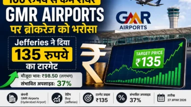 GMR Airports शेयर प्राइस और Jefferies के 135 रुपये टारगेट को दर्शाती तस्वीर
