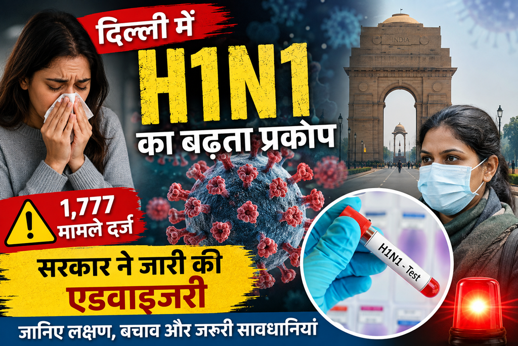 h1ni दिल्ली में H1N1 का बढ़ता प्रकोप: 1,777 मामले, सरकार ने जारी की एडवाइजरी, जानिए लक्षण और बचाव