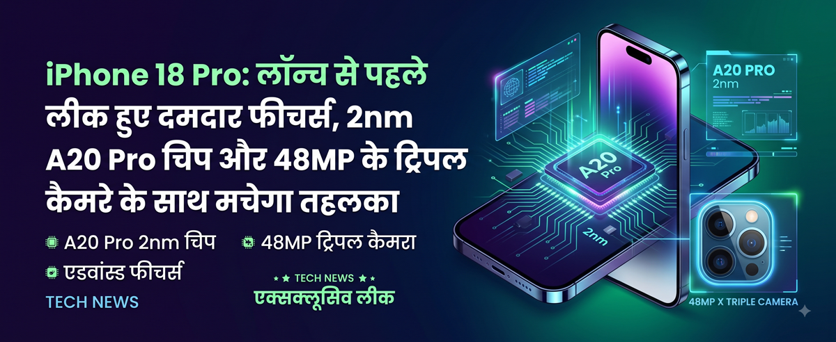 iPhone 18 Pro: लॉन्च से पहले लीक हुए दमदार फीचर्स, 2nm A20 Pro चिप और 48MP के ट्रिपल कैमरे के साथ मचेगा तहलका 6 iphone18 pro iPhone 18 Pro: लॉन्च से पहले लीक हुए दमदार फीचर्स, 2nm A20 Pro चिप और 48MP के ट्रिपल कैमरे के साथ मचेगा तहलका
