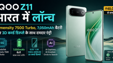 iQOO Z11 भारत में लॉन्च, Dimensity 7500 Turbo और 7,050mAh बैटरी से लैस, 3D कर्व्ड डिस्प्ले ने खींचा ध्यान 6 iqoo1 iQOO Z11 भारत में लॉन्च, Dimensity 7500 Turbo और 7,050mAh बैटरी से लैस, 3D कर्व्ड डिस्प्ले ने खींचा ध्यान