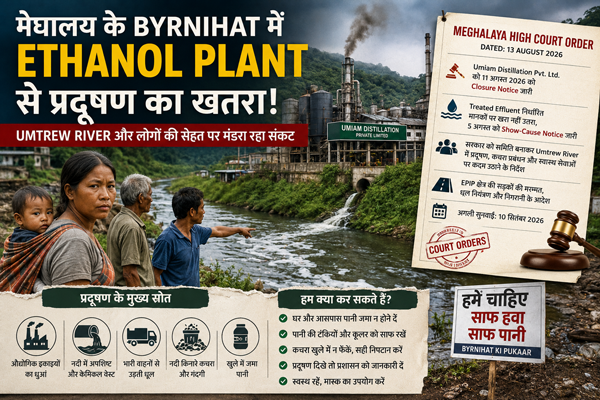 meghlaya Meghalaya के Byrnihat में Ethanol Plant पर बड़ा विवाद: Umtrew River प्रदूषण को लेकर सख्ती, हाईकोर्ट ने मांगा जवाब