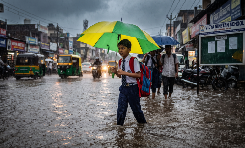 Monsoon School Holiday 2026: भारी बारिश का कहर! UP, बंगाल से ओडिशा तक स्कूलों की छुट्टी पर आया बड़ा अपडेट 1 monsoon Monsoon School Holiday 2026: भारी बारिश का कहर! UP, बंगाल से ओडिशा तक स्कूलों की छुट्टी पर आया बड़ा अपडेट
