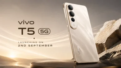 vivo t5 5g Vivo T5 5G भारत में 2 सितंबर को होगा लॉन्च, 7050mAh बैटरी और 144Hz कर्व्ड AMOLED डिस्प्ले पर फोकस
