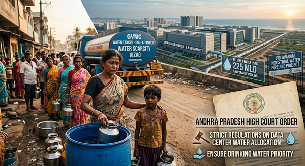 vizag water विशाखापट्टनम में गहराता जल संकट और 'Data Center' का भारी जल-उपभोग