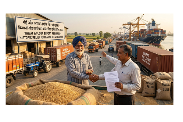 wheat export free किसानों और कारोबारियों को बड़ी राहत: अब वैश्विक बाजार में फिर से पहुंचेगा भारतीय गेहूं और आटा